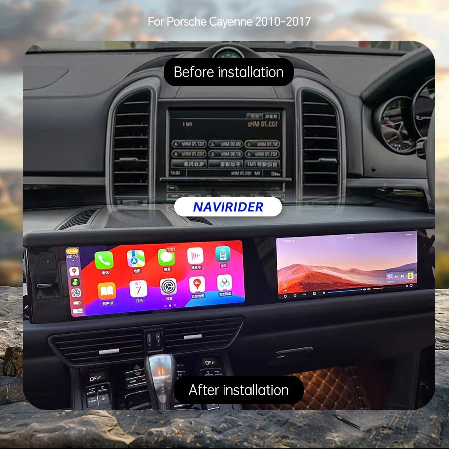 Porsche Cayenne Android 13 — Double Screen, CarPlay