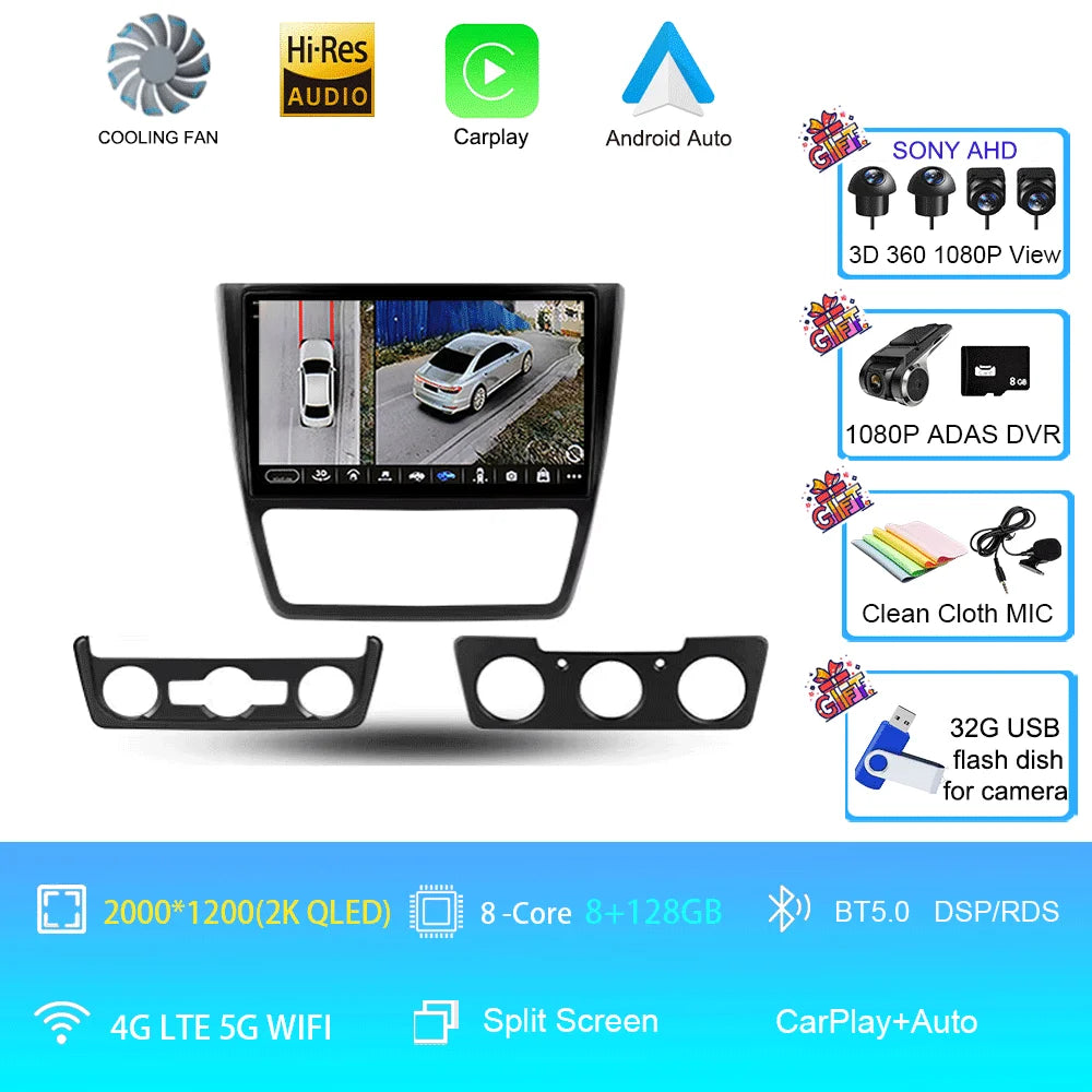 Skoda Yeti Android 16 — 4G, CarPlay, GPS