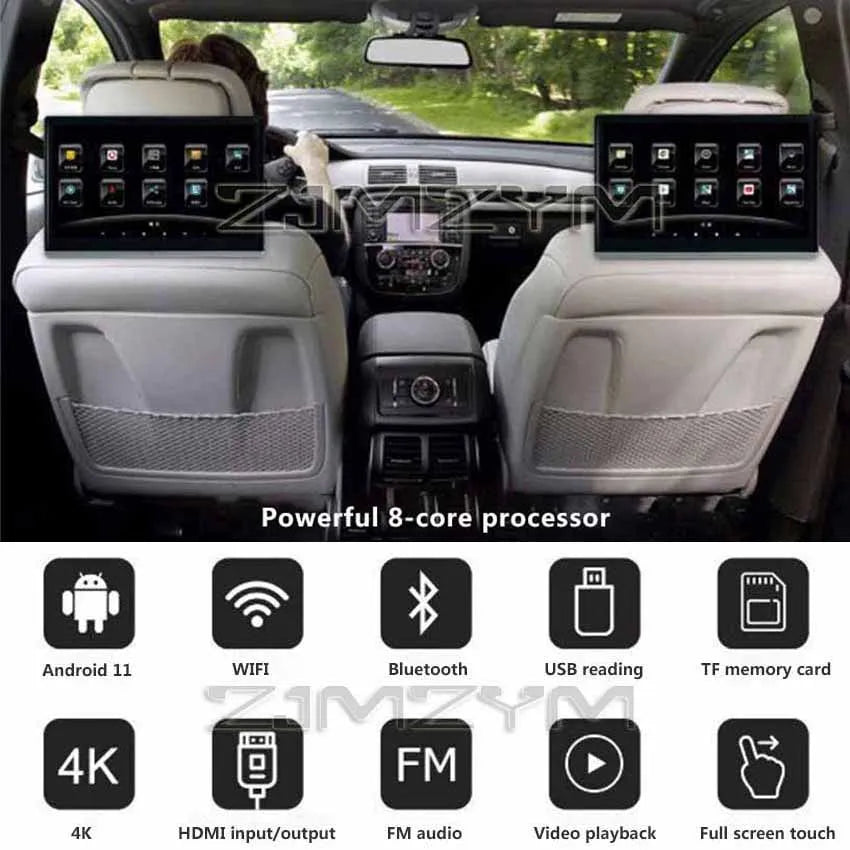 Headrest TV 13.3" — Android 11, Touchscreen