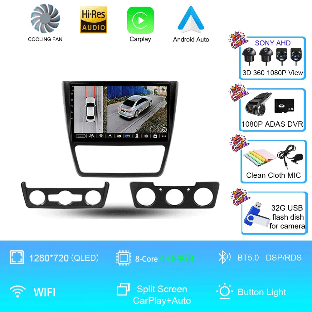 Skoda Yeti Android 16 — 4G, CarPlay, GPS