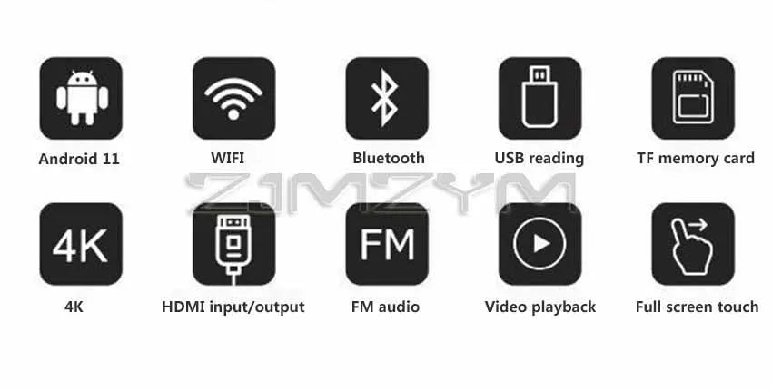 Headrest TV 13.3" — Android 11, Touchscreen
