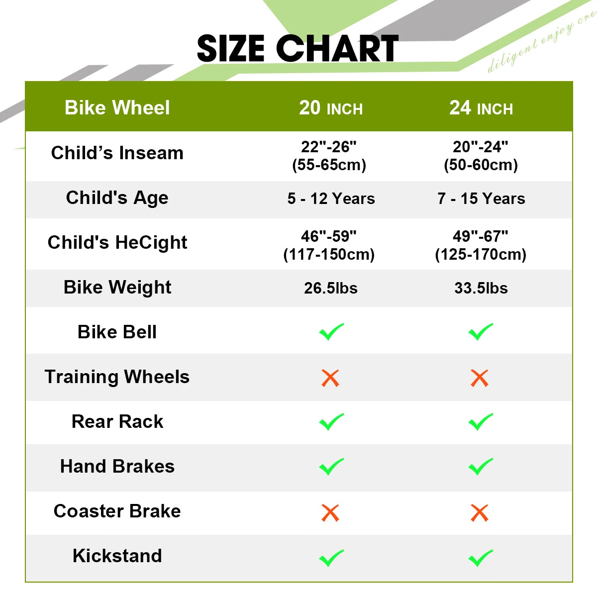 HILAND 20/24 Inch Kids Bike with Rear Rack, 6-Speed Gears Kids Bike with Hand Brakes, Children's Bicycle with Kickstand