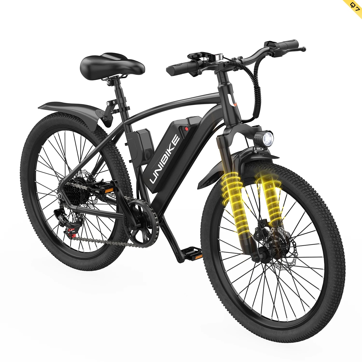 UNIBIKE Q7 Adult Electric Bike 250W Motor 36V10AH Battery E-bike Folding City Commuting 26 Inch Tire Portable Electric Bicycle