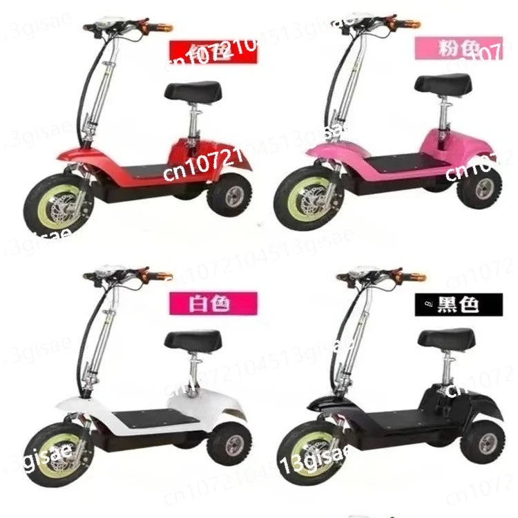 Adult Folding Battery Powered Small Three Wheeled Electric Tricycle, Textile Factory Mini Electric Tricycle
