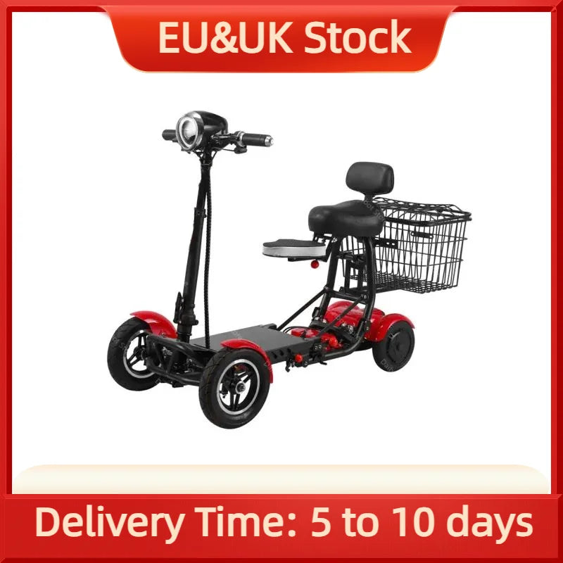 4 Wheel Mobility Scooters for 2 Peoples With Baby Seat 500W 36V 15.6AH  Adults 10 Inch Electric Scooter Dual Motor