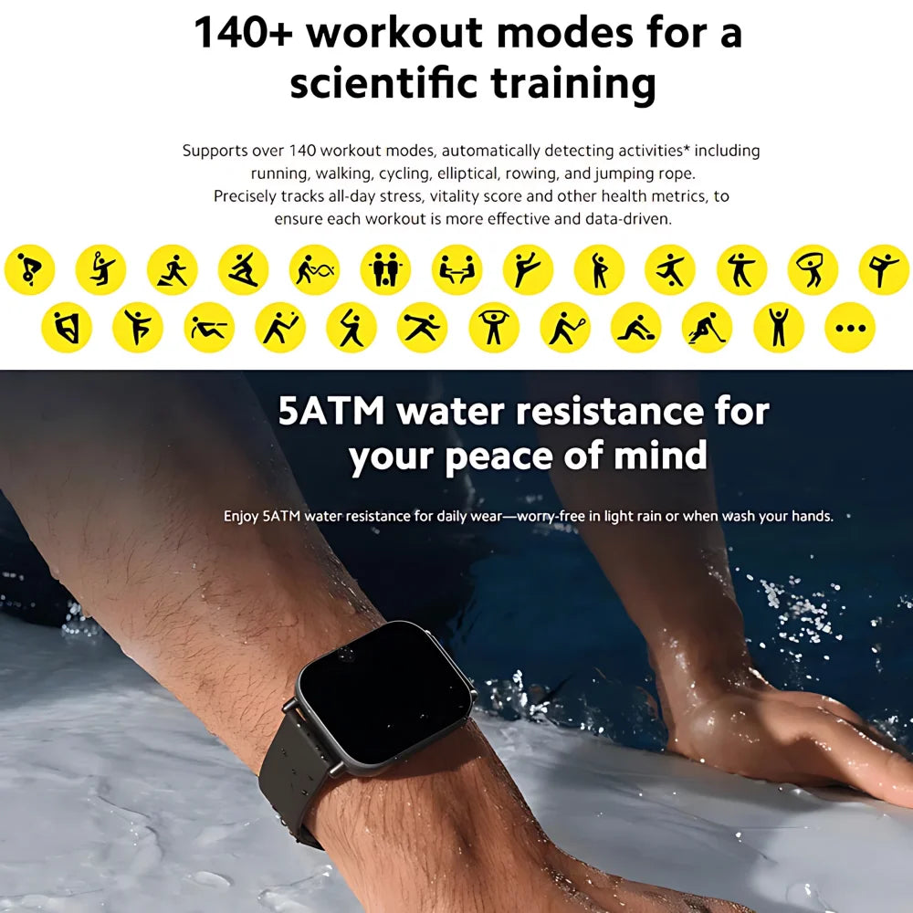 Redmi Watch 5 Global — 2,0 Zoll 60Hz AMOLED, GNSS GPS, über 150 Sportmodi, 7 Tage Akkulaufzeit