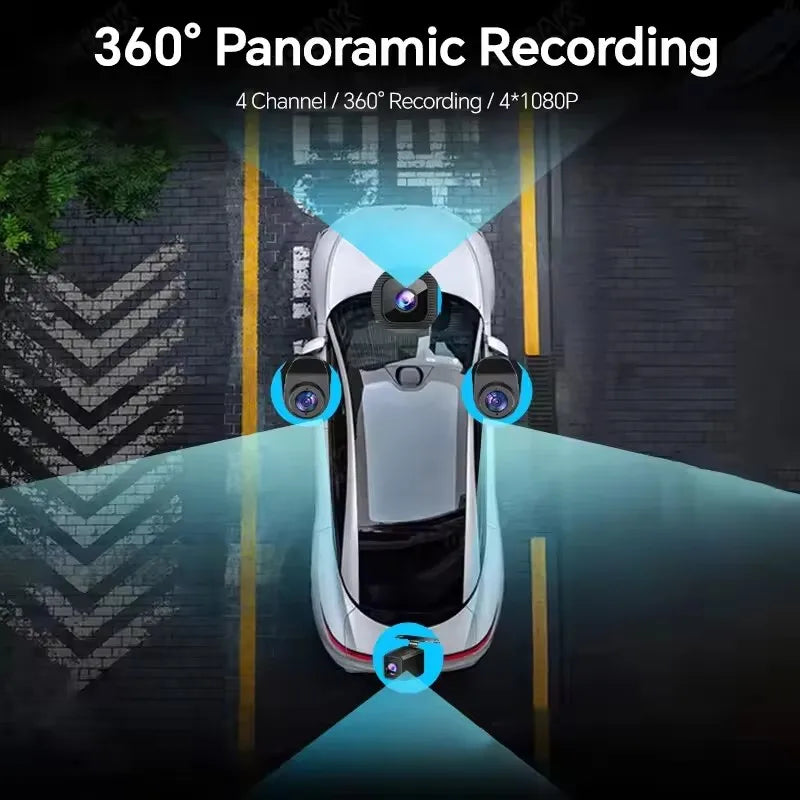 12" 4K Dash Cam — 360°, ADAS, Parking Mode