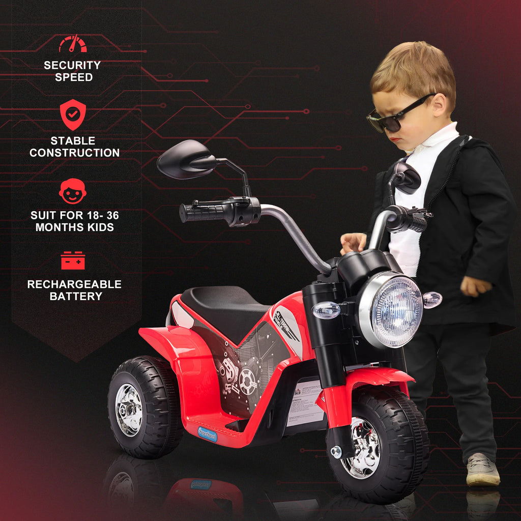 HOMCOM Kids 6V Electric Motorcycle Ride-On Toy Battery 18 - 36 Months