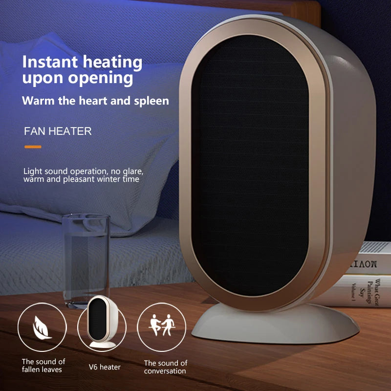 Desktop Heizlüfter – Mini Keramikheizlüfter für Zuhause, Schlafzimmer & Büro (EU/US)