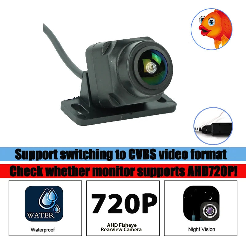 Universal Rear Camera — 1080P, Night Vision, Waterproof