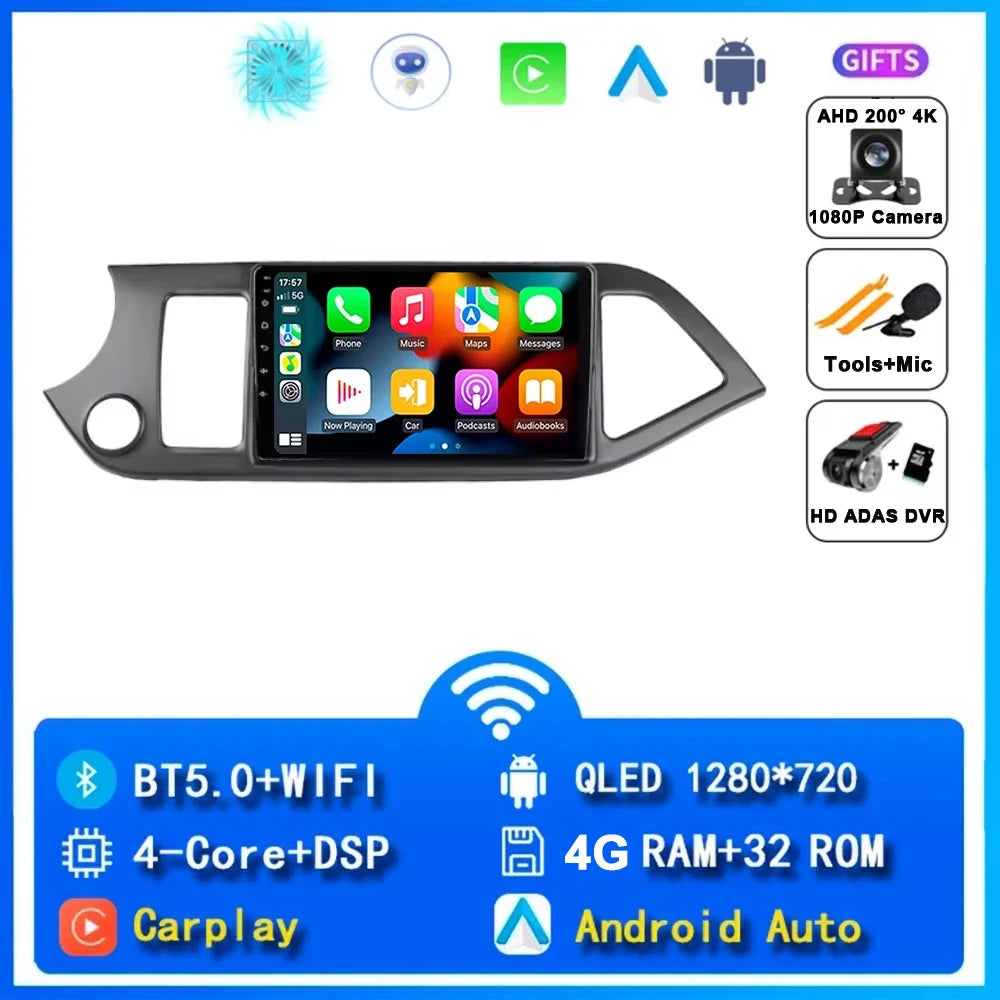 Kia Picanto Android 15 — WiFi, CarPlay, 4G