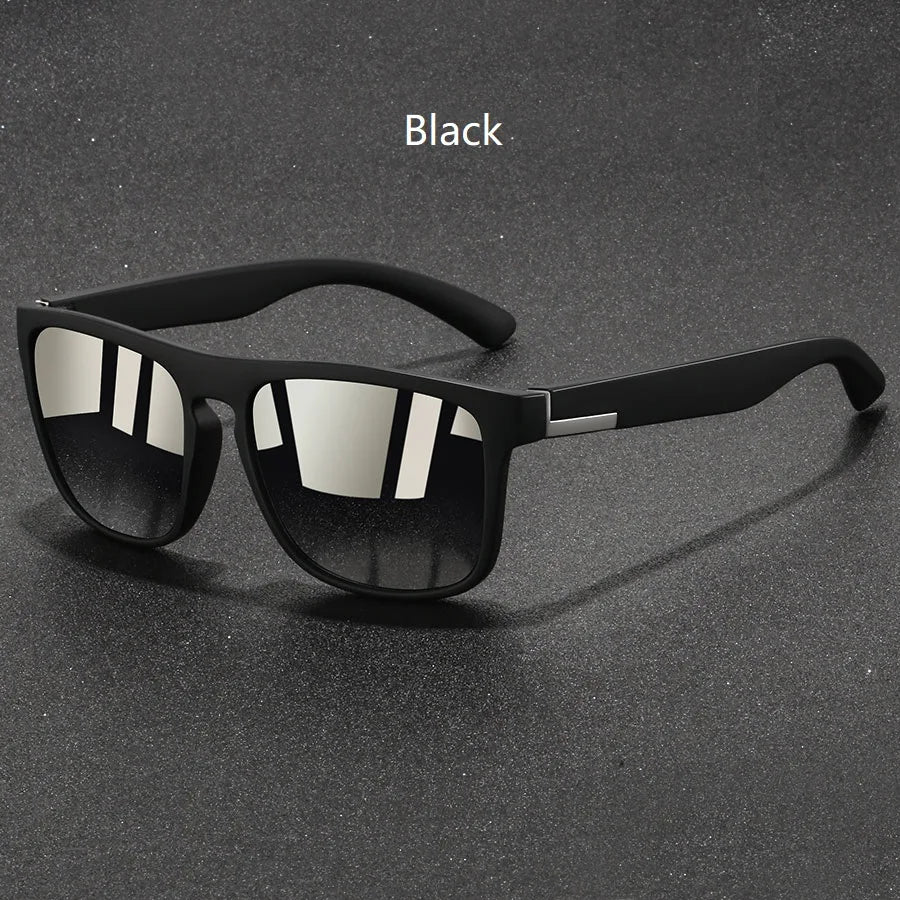 Lunettes de soleil carrées vintage — Anti-éblouissement, style rétro de designer, hommes et femmes