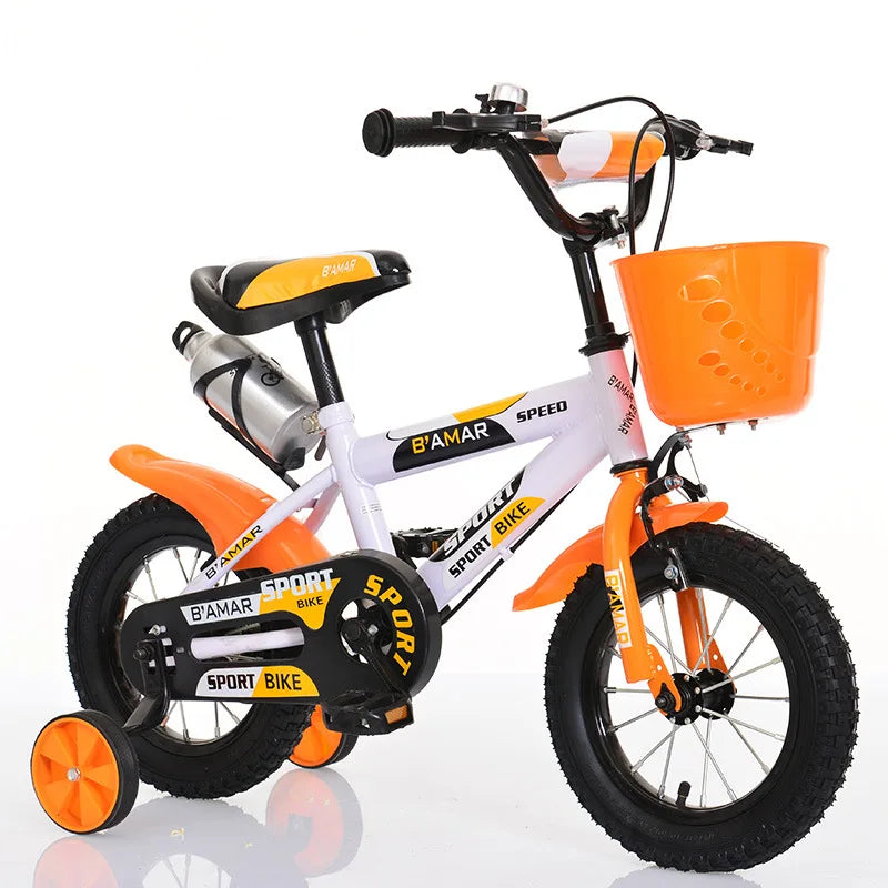 Kids Bicycle — Adjustable Height, Basket Included