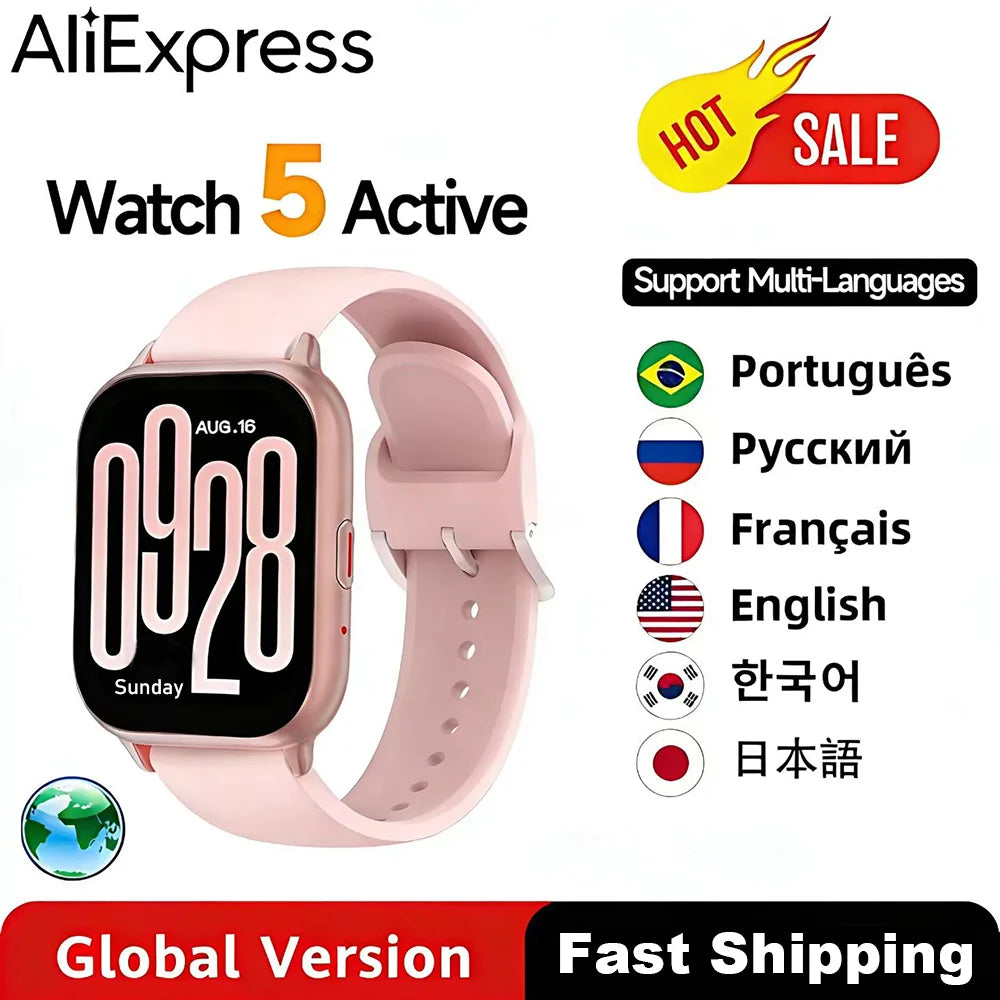 Redmi Watch 5 Global — 2,0 Zoll 60Hz AMOLED, GNSS GPS, über 150 Sportmodi, 7 Tage Akkulaufzeit