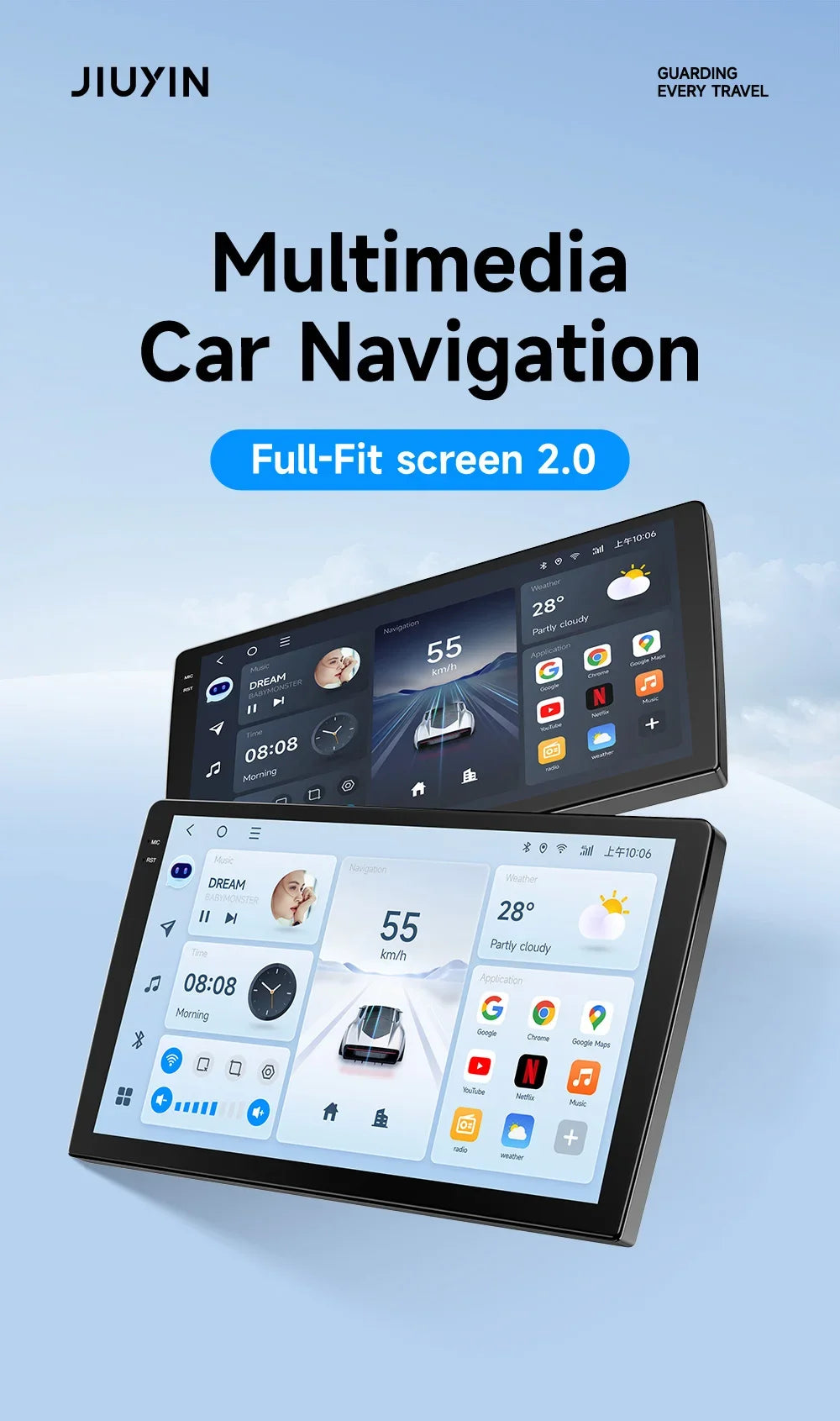 JIUYIN 9" Autoradio Android 15 für Seat Ibiza 2012-2015 Auto Multimedia Video Player WIFI BT GPS Navigation Audio Stereo Bildschirm