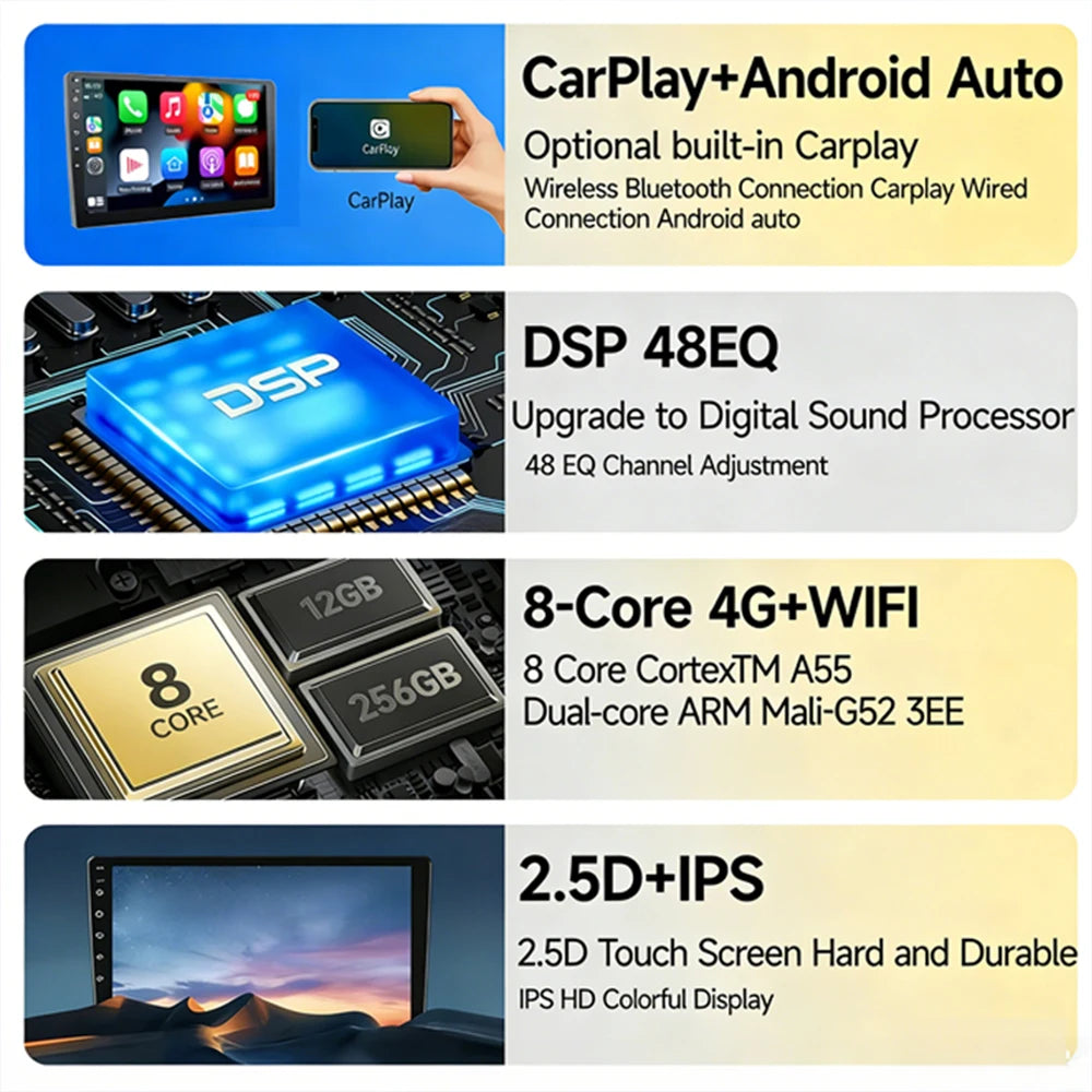 VW Tiguan Android 17 — 4G DSP, CarPlay