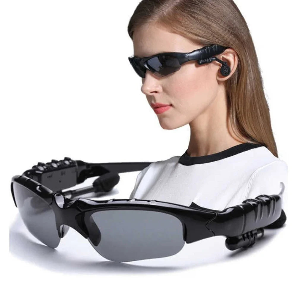 Bluetooth 5.3 Reitbrille — kabelloser Stereoklang, Sportfahren, Radfahrsonnenbrille