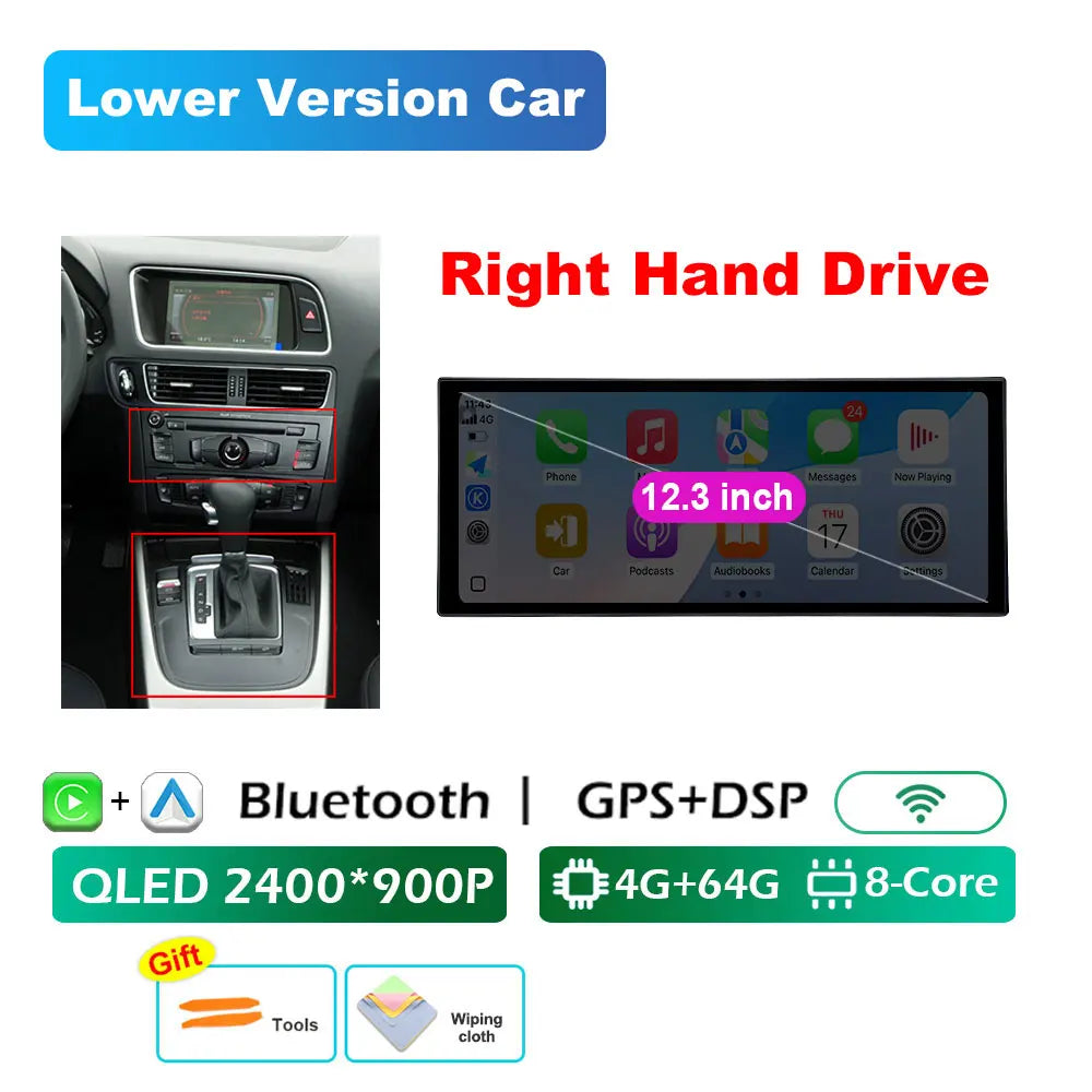 Audi A4 B8/A5 — RHD CarPlay, DSP, WiFi