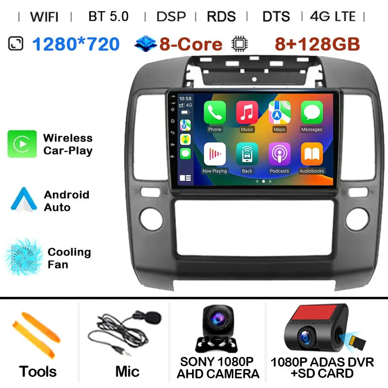 Android 15 Car Radio — Compatible with Nissan Navara D40 | GPS | DSP