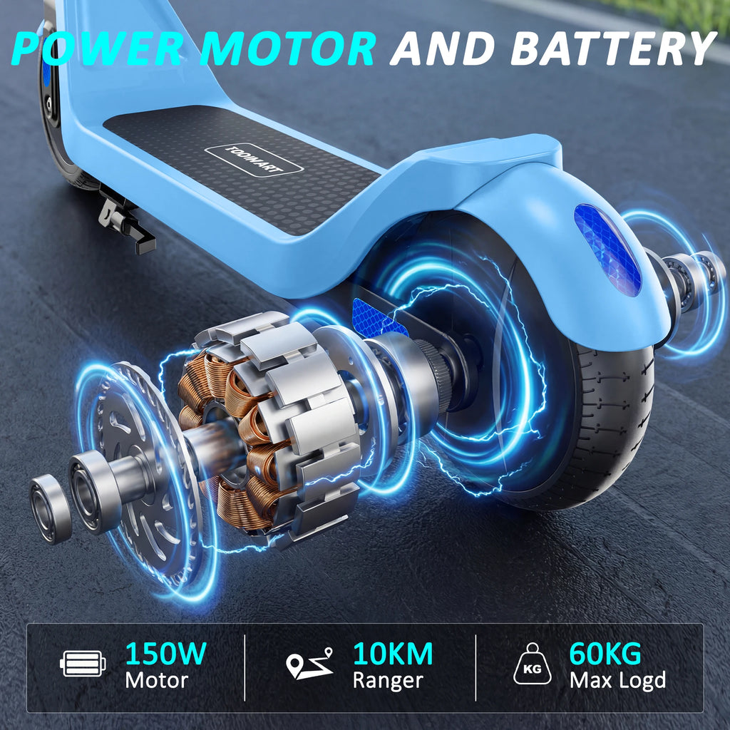 Todimart Electric Children, maximum speed 16 km/h, range 8-10 km, children 6-12 years old, LED screen