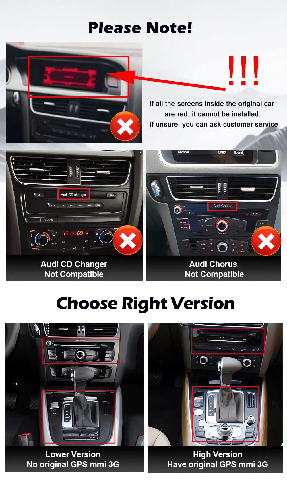 Audi A4/A5 Android 16 — Wireless CarPlay, QLED
