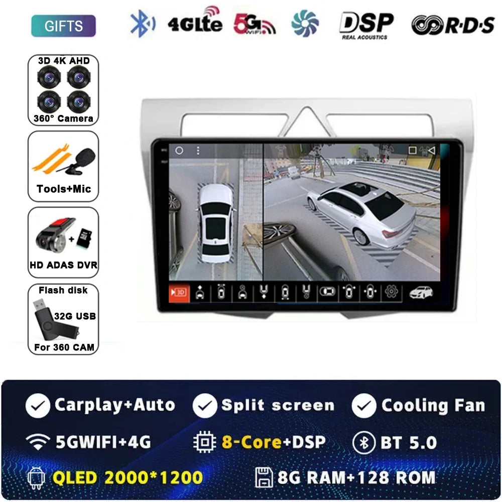 Kia Picanto Android 15 — 2K QLED, CarPlay, 4G