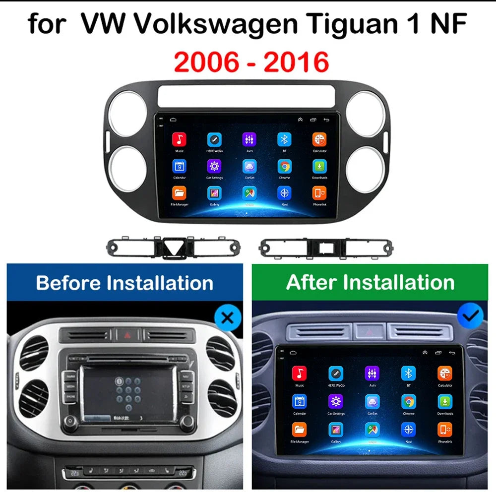 VW Tiguan Android 17 — 4G DSP, CarPlay