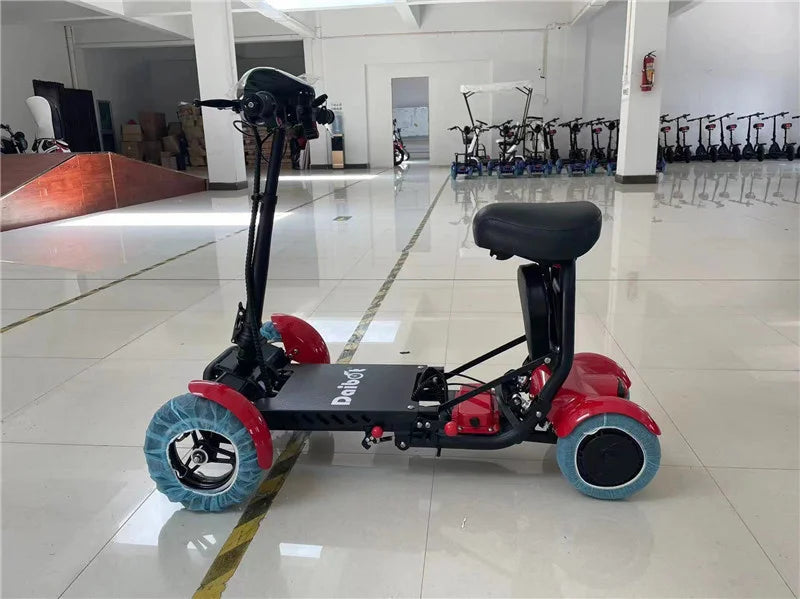4 Wheel Mobility Scooters for 2 Peoples With Baby Seat 500W 36V 15.6AH  Adults 10 Inch Electric Scooter Dual Motor