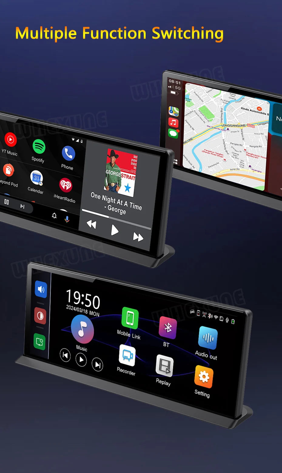 11.3" 4K Dashcam — CarPlay, Voice Control