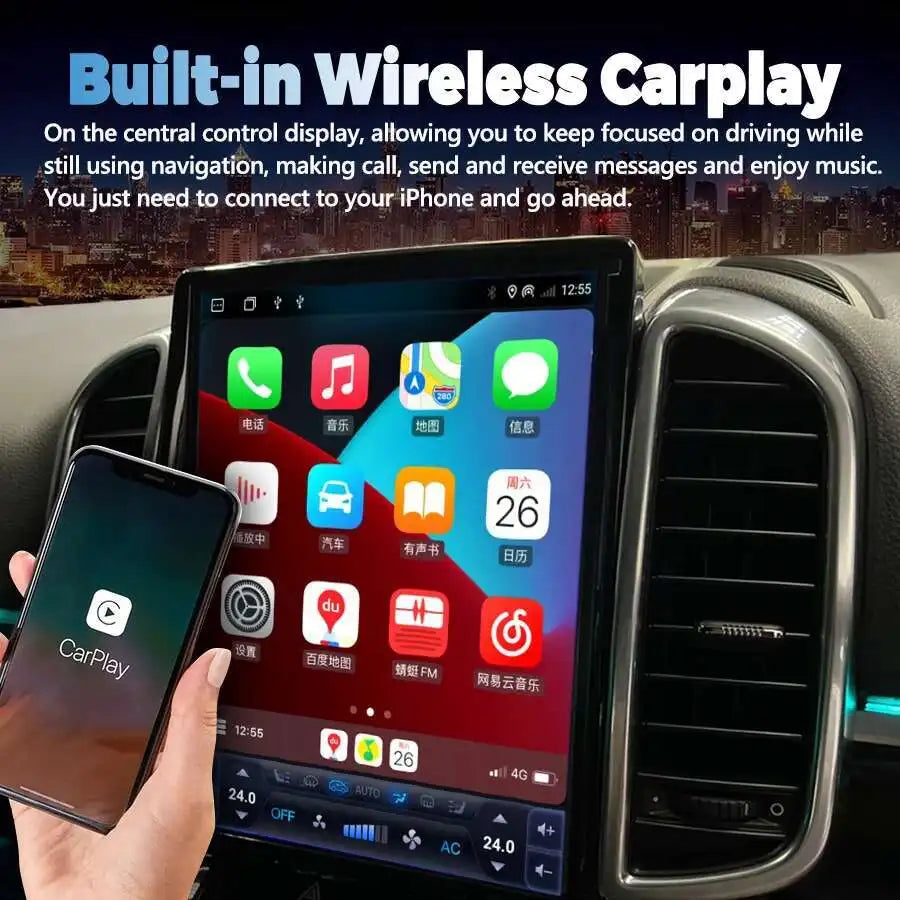 Android Autoradio — Porsche Cayenne 2010-2017, GPS, CarPlay, Multimedia DVD-Player