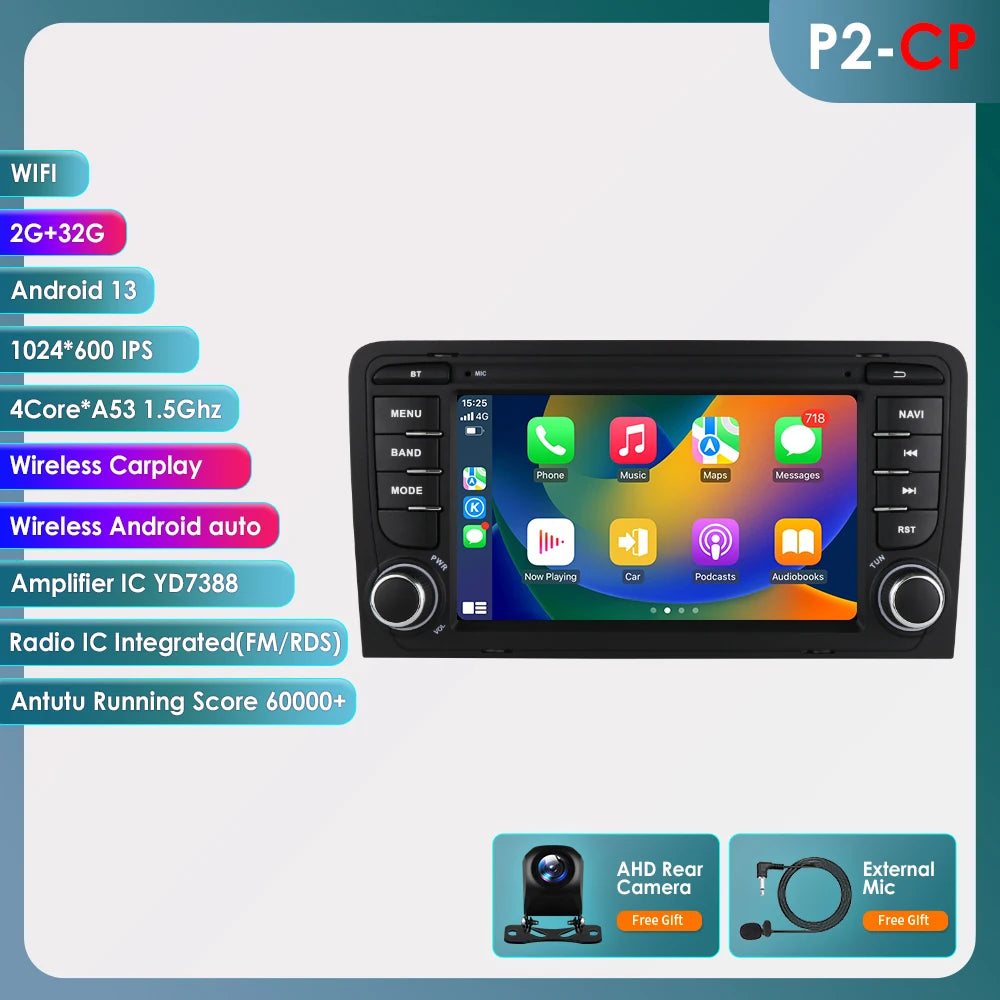Hizpo Audi A3 — Android Auto, CarPlay, GPS