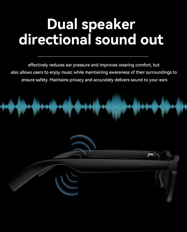 LAXASFIT Smart Glasses — Voice Calls, UV Polarized