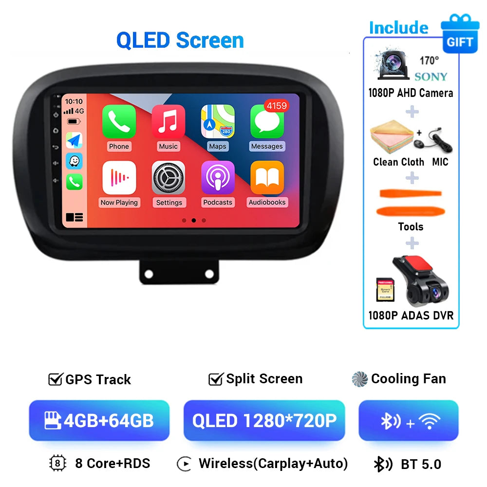 Fiat 500X Android 15 — 2K QLED, AI Voice