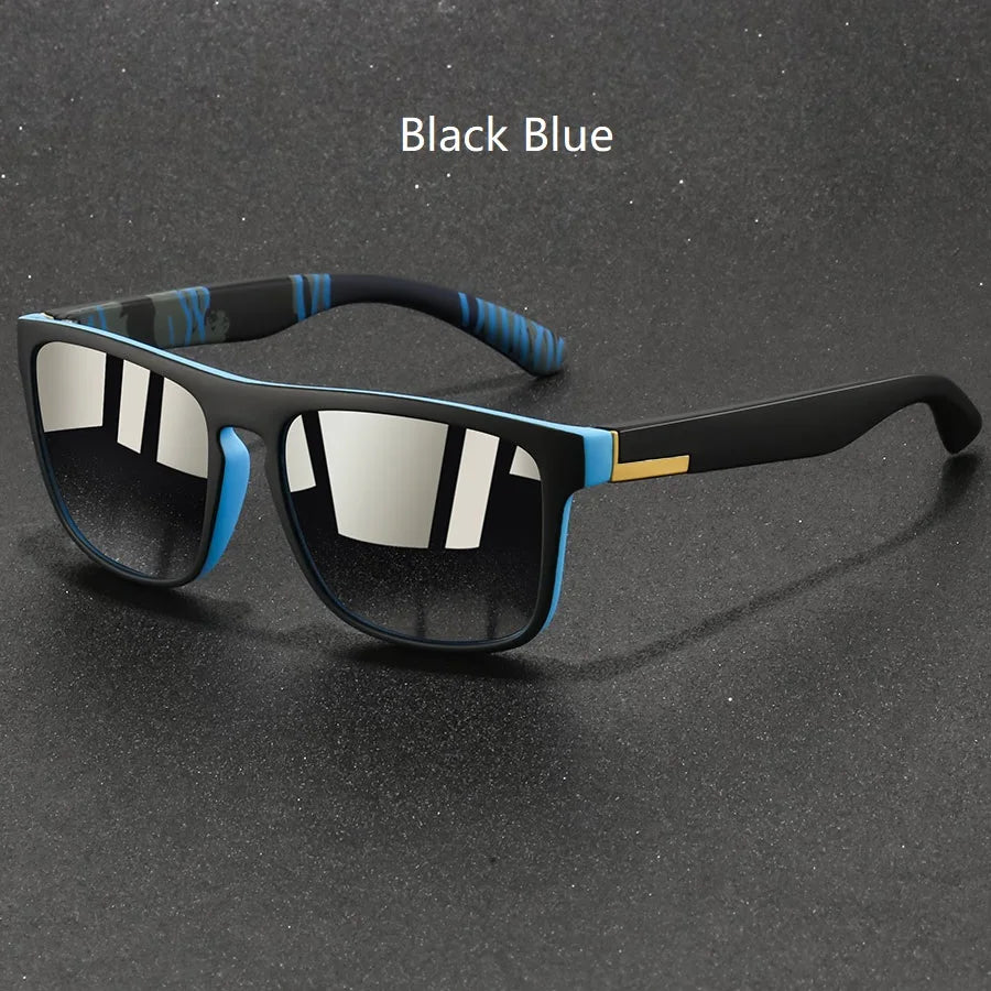 Lunettes de soleil carrées vintage — Anti-éblouissement, style rétro de designer, hommes et femmes