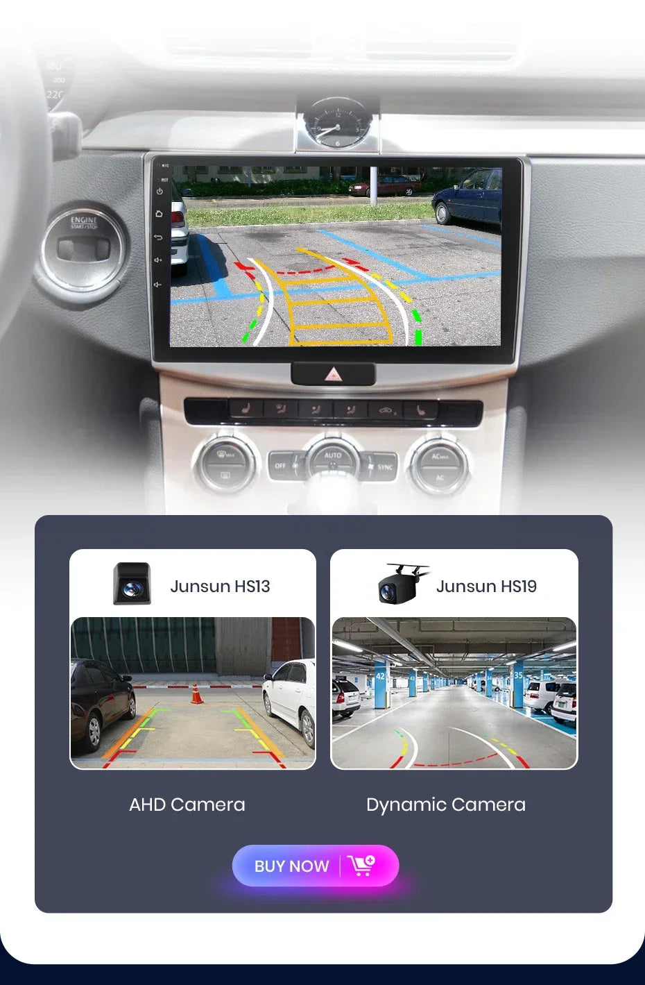 Junsun Wireless CarPlay Radio — VW Passat B6/B7 & CC 2005-2014, Android GPS, WLAN, DSP
