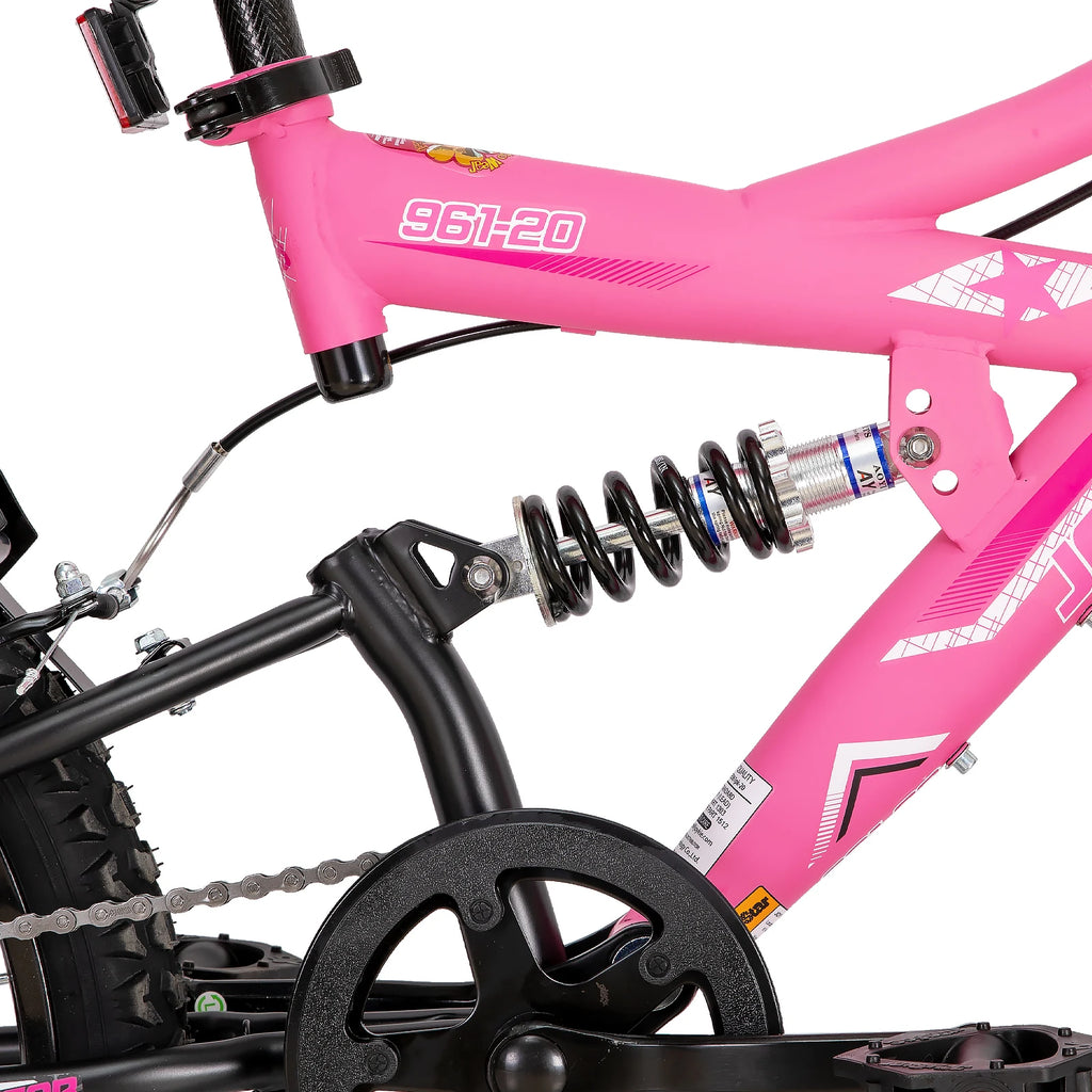 JOYSTAR 20 Inch Kids' Bike for Boys Girls Age 7-13 Years Old, Dual-Suspension Kids Mountain Bike with Dual Handbrake & Kickstand