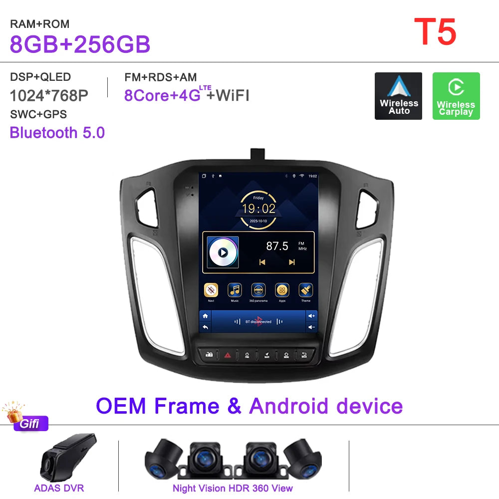 Ford Focus 3 Android 16 — GPS, Dash Cam