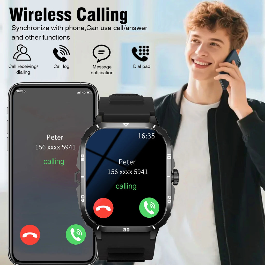 2025 Smartwatch — Calling, Dual Straps, Flashlight