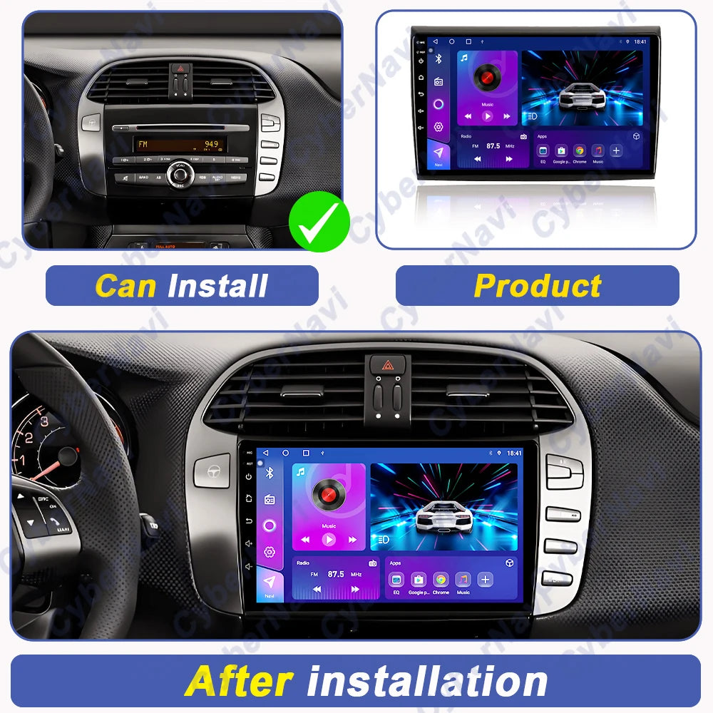 Fiat Bravo Android — 2K QLED, CarPlay, 4G