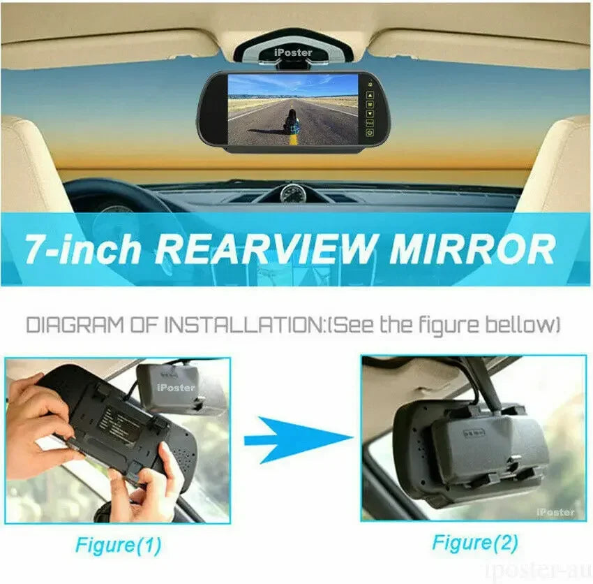 RV Mirror Monitor 7" — Night Vision, Touchscreen