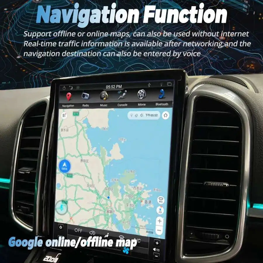 Android Autoradio — Porsche Cayenne 2010-2017, GPS, CarPlay, Multimedia DVD-Player