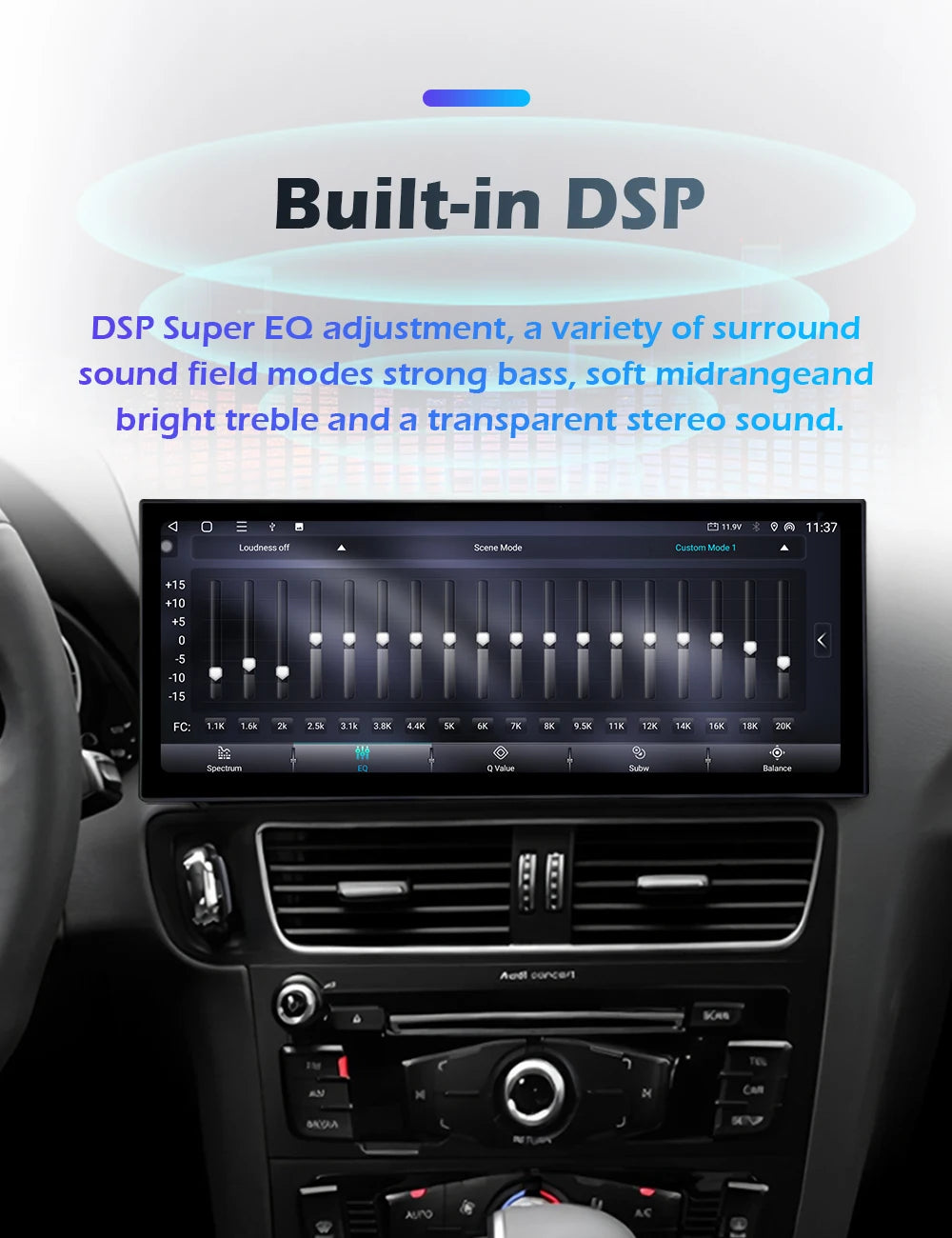 Audi A4/A5 Android 16 — Wireless CarPlay, QLED
