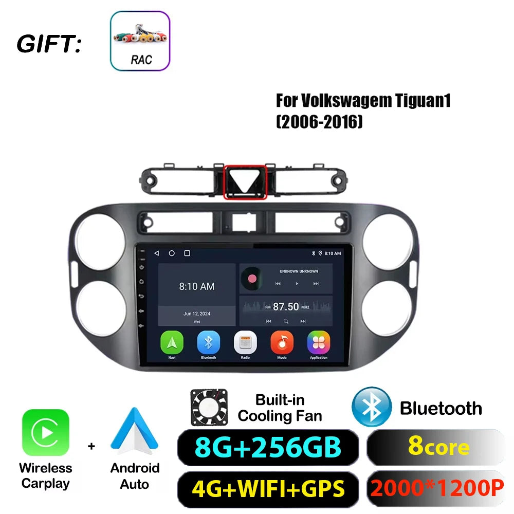 VW Tiguan Android 17 — 4G DSP, CarPlay