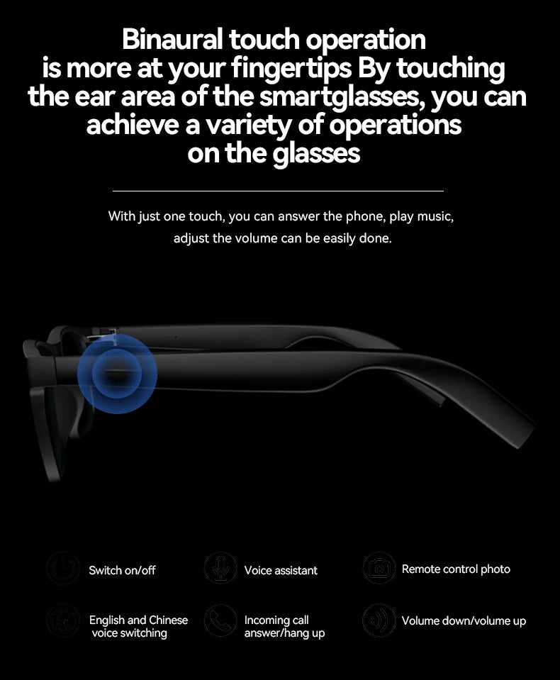 LAXASFIT Smart Glasses — Voice Calls, UV Polarized