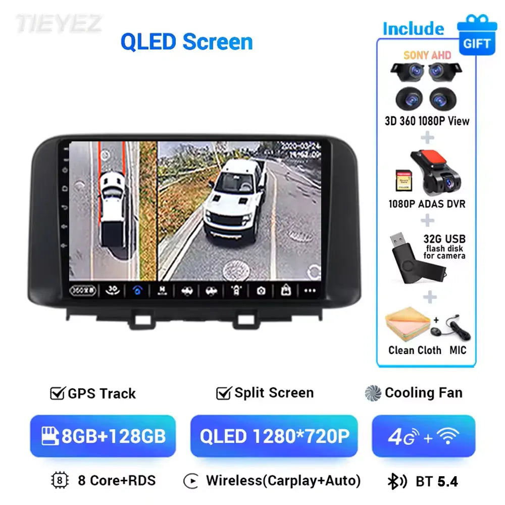 Hyundai Kona Android 15 — WiFi, CarPlay, Multimedia