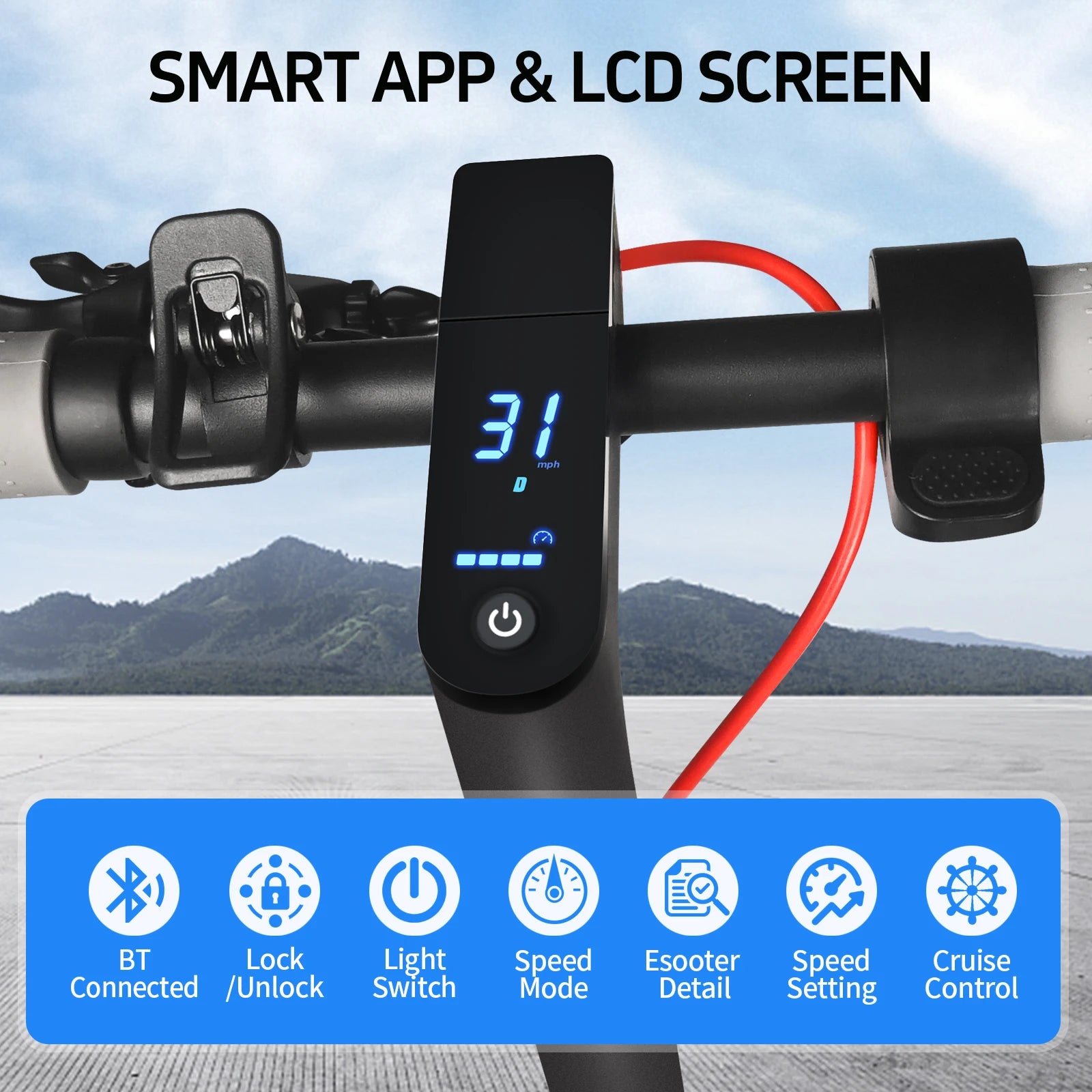 AOVOPRO Electric Scooter Smart Electric Scooter Maximum Speed: 19 miles per hour 350W Motor Range Per.Charge10 Miles