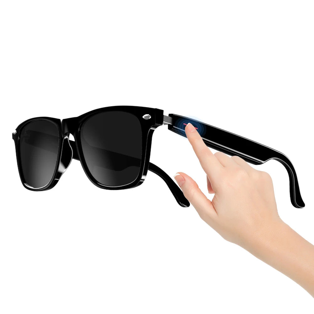 Lunettes Intelligentes IA — Assistant Vocal, Audio Bluetooth, Lunettes de Soleil avec Caméra