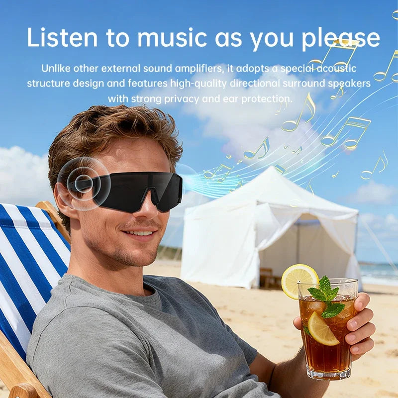 Lunettes OnePlus AI — Écouteurs Bluetooth 2-en-1, Musique, Appels & Conduite coupe-vent