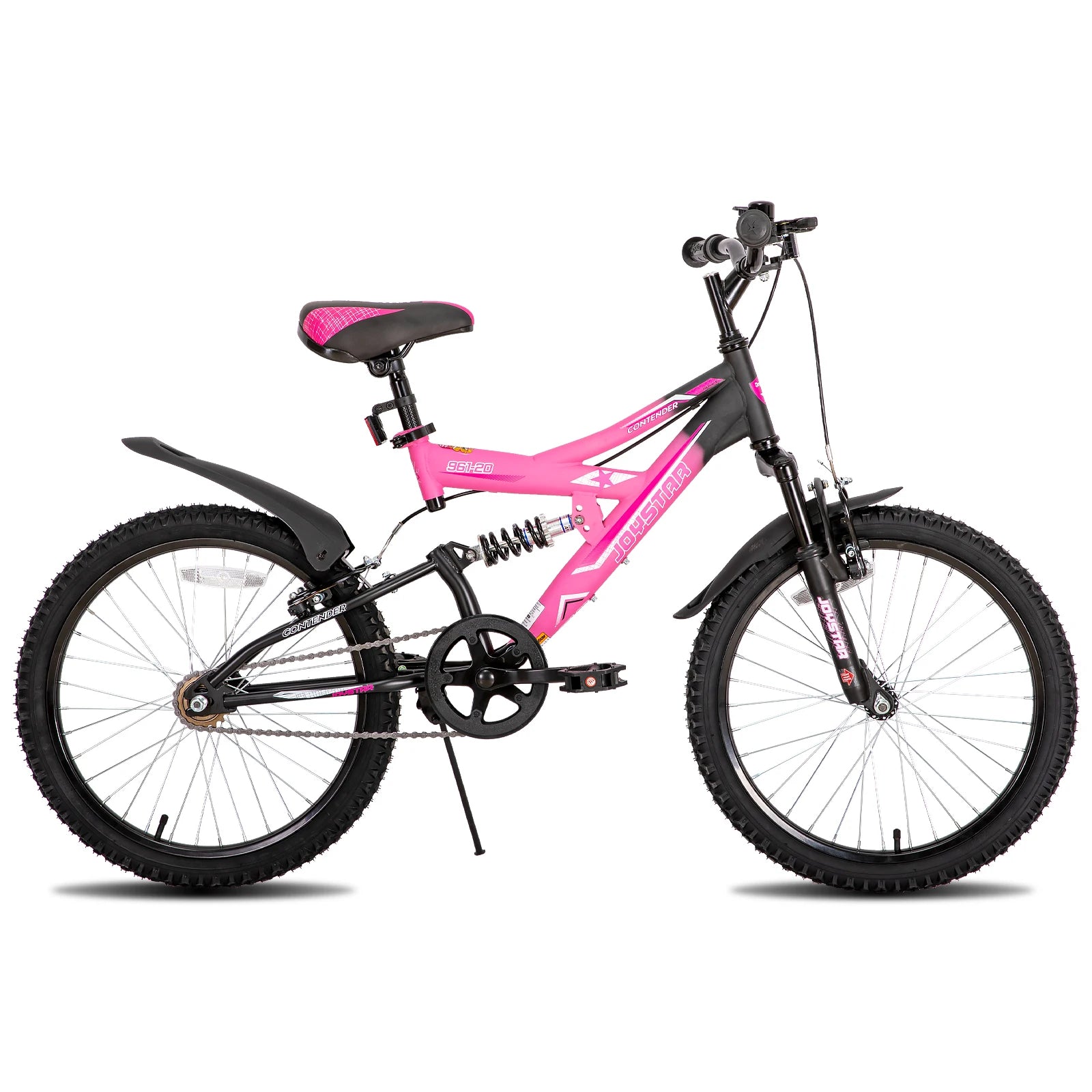 JOYSTAR 20 Inch Kids' Bike for Boys Girls Age 7-13 Years Old, Dual-Suspension Kids Mountain Bike with Dual Handbrake & Kickstand — available at Teckeleck