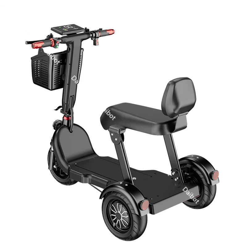 Family 3 Wheel Foldable Mobility Scooter For Seniors Anti-Theft Alarm 2 Seat Long Range 1000W Small Electric Tricycle Folding